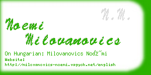 noemi milovanovics business card